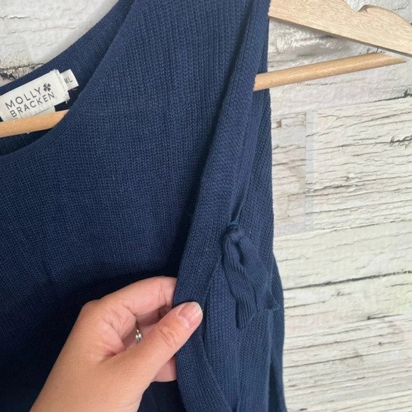 Molly bracken blue cold shoulder bow sweater size medium - Picture 7 of 9